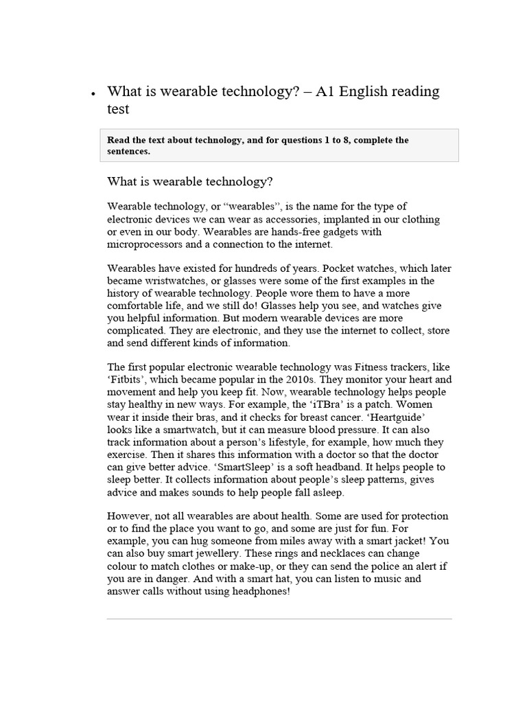 Understanding Wearable Technology | PDF | Wearable Technology | Smartwatch
