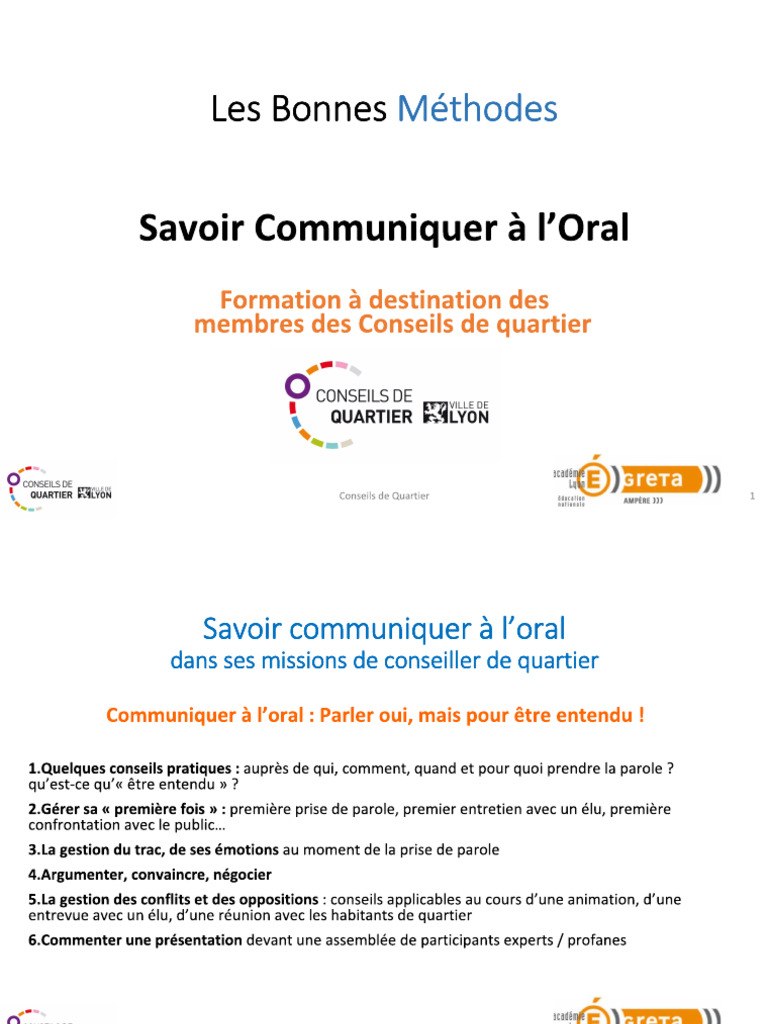 Techniques de La Communication Orale | PDF