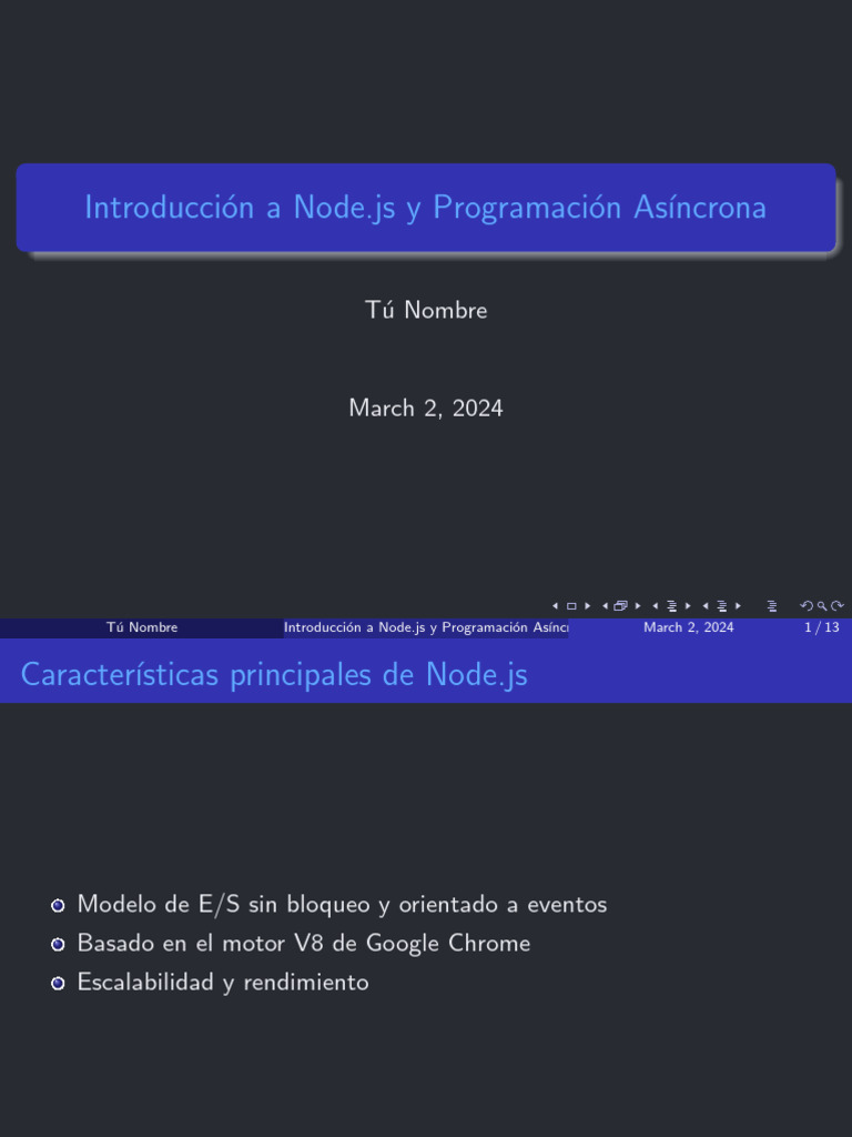 Introducción a Node.js y Asincronía | PDF | Script Java | Devolución de ...