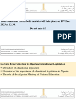 Algerian Educational Legislation - 02