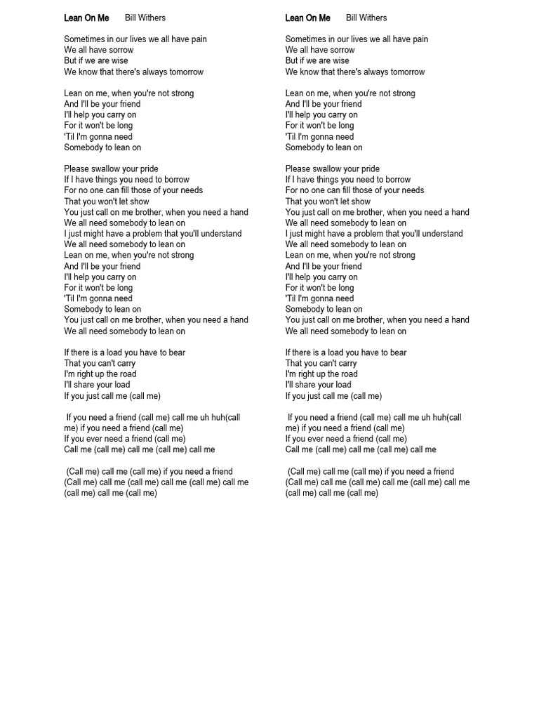 lean-on-me-lyrics-pdf-billboard-number-one-singles-songs-written
