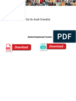 Qa QC Audit Checklist