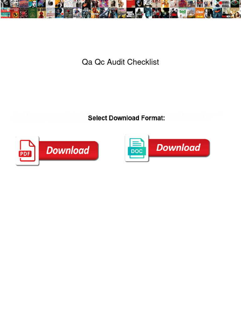 Qa QC Audit Checklist | PDF | Quality Assurance | Audit