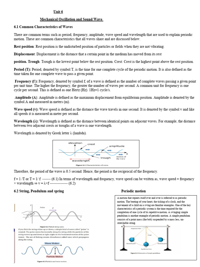 Characteristics of Mechanical Waves | PDF | Frequency | Waves