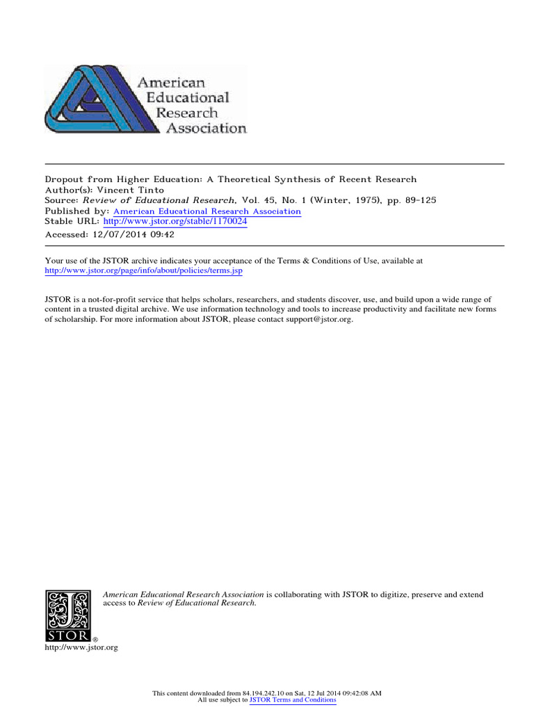 Understanding Higher Education Dropout Factors | PDF | Cost–Benefit ...