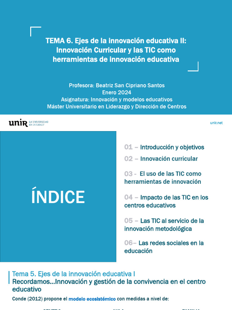 Innovación Curricular y TIC en Educación | PDF | Plan de estudios ...