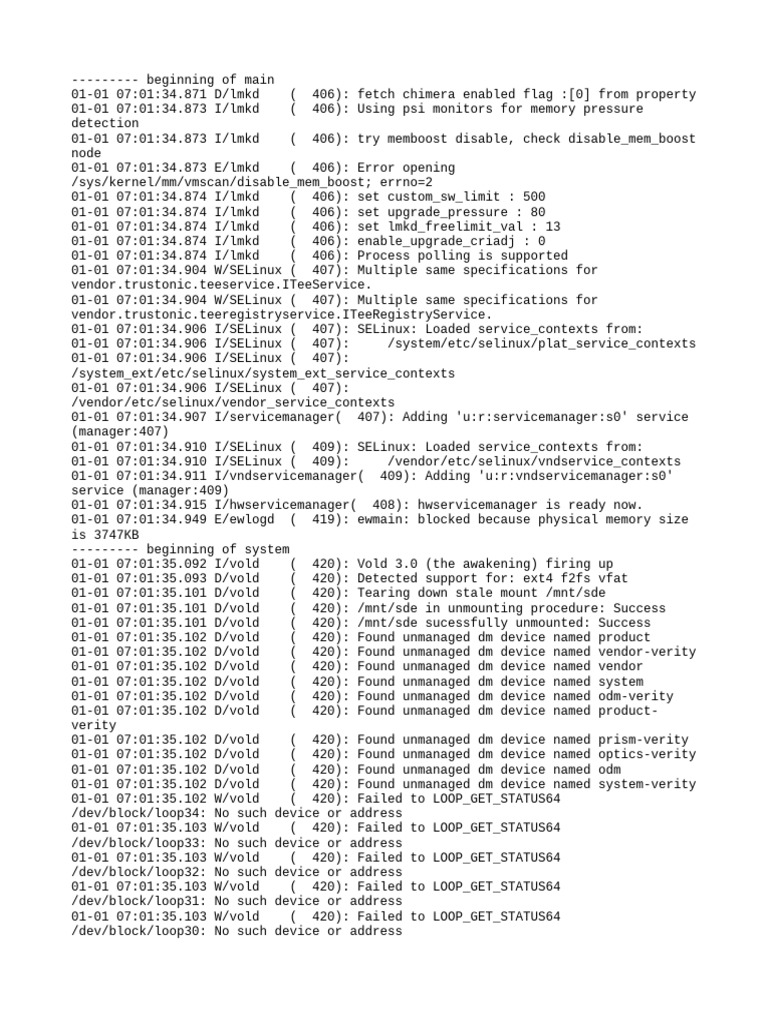 Android System Log Analysis | PDF | Data Management | System Software