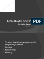 MEMAHAMI SOSIOLOGi