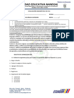 Evaluacion Diagnóstica Décimo