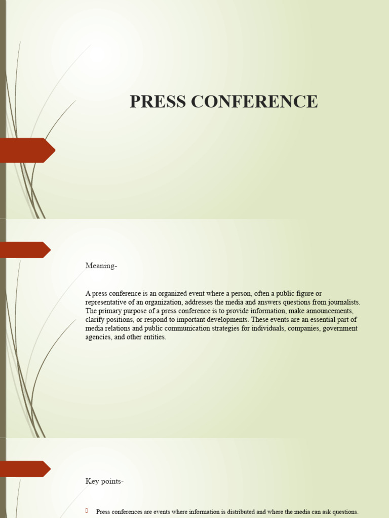 Understanding Press Conferences & Investigative Journalism | PDF ...