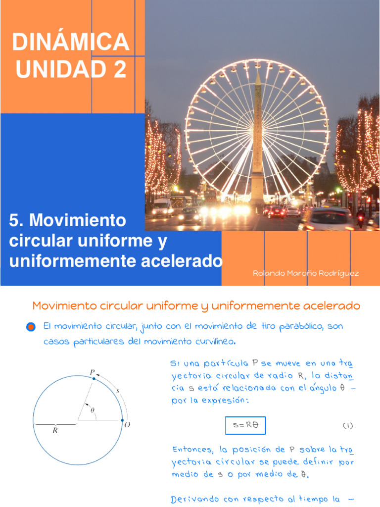 Movimiento Circular: Uniforme y Acelerado | PDF | Movimiento (física ...