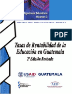 Tasas rentabilidad educación Guatemala 2edición