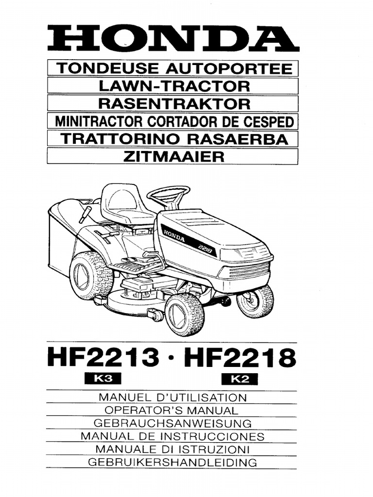 Notice HONDA Hf2218 PDF — free download
