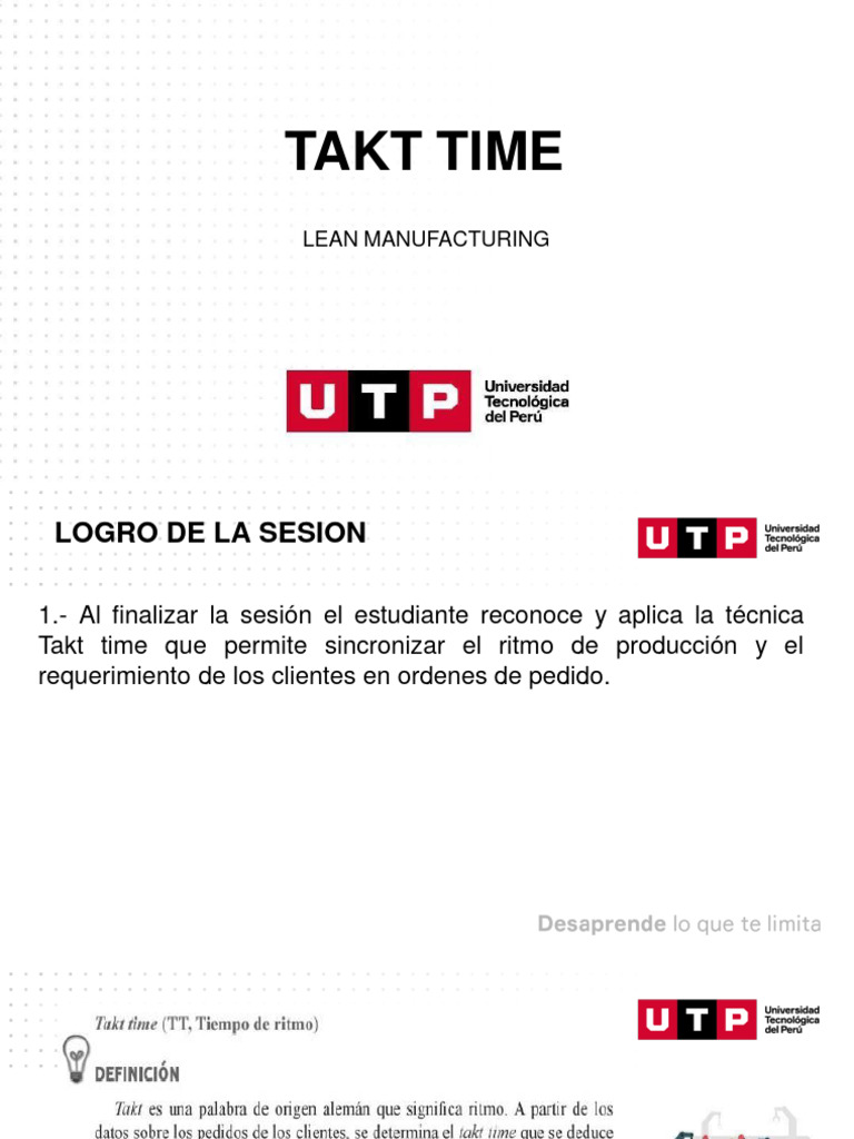 Takt Time en Lean Manufacturing | PDF