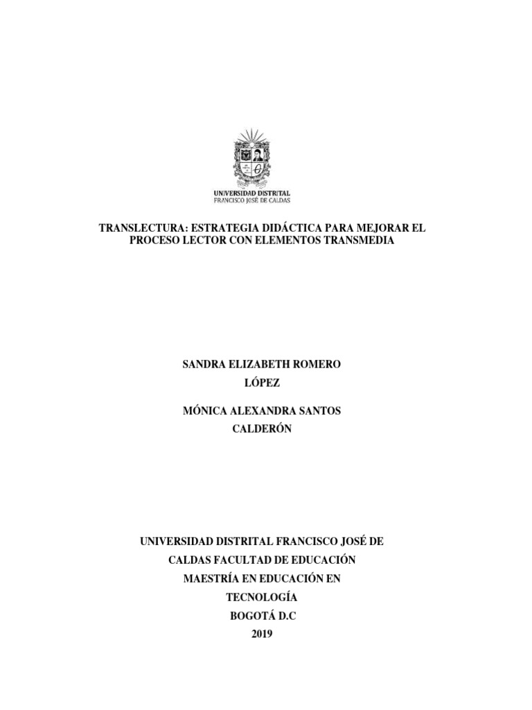 Translectura estrategia did ctica para mejorar el proceso lector con