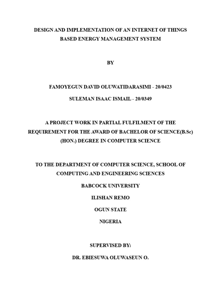 Final Year Project Documentation Group 66 | PDF | Computer Network ...