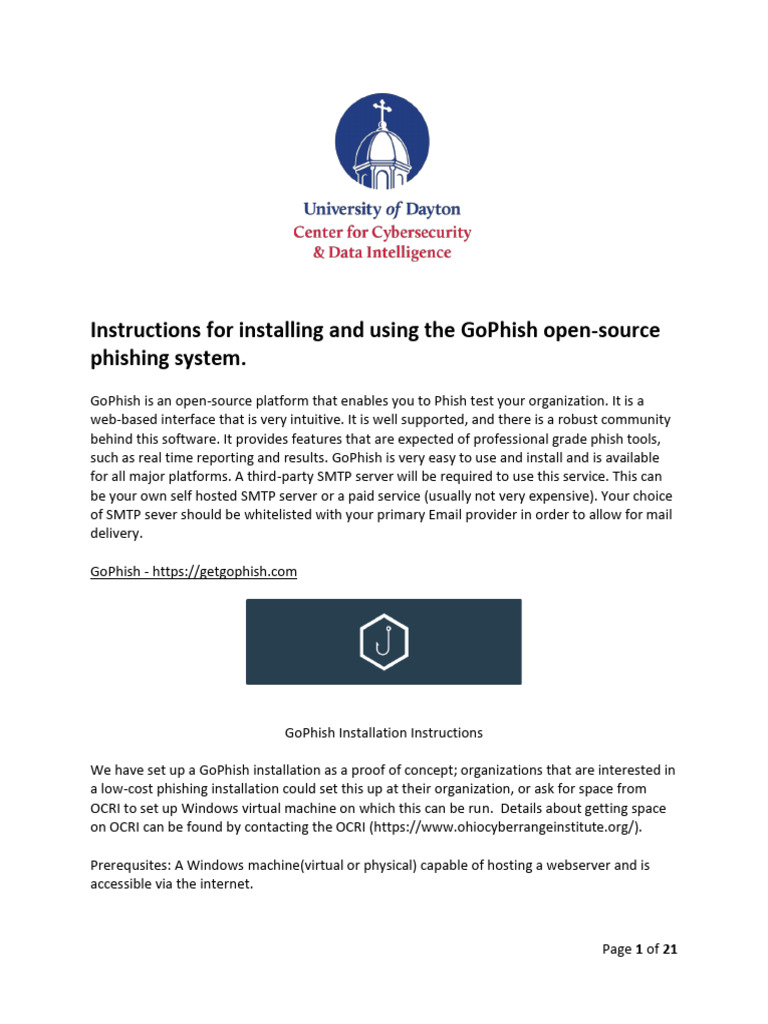 GoPhish Installation and Setup Guide | PDF | Phishing | Password