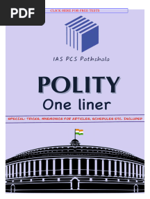Polity One Liner IAS PCS PATHSHALA in English