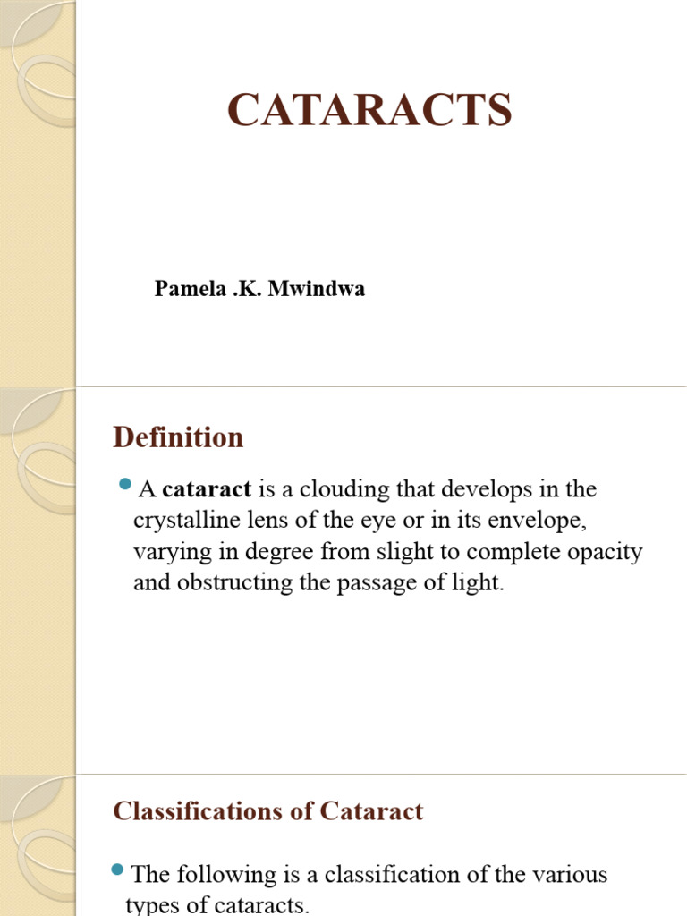 CATARACTS | PDF | Cataract | Clinical Medicine