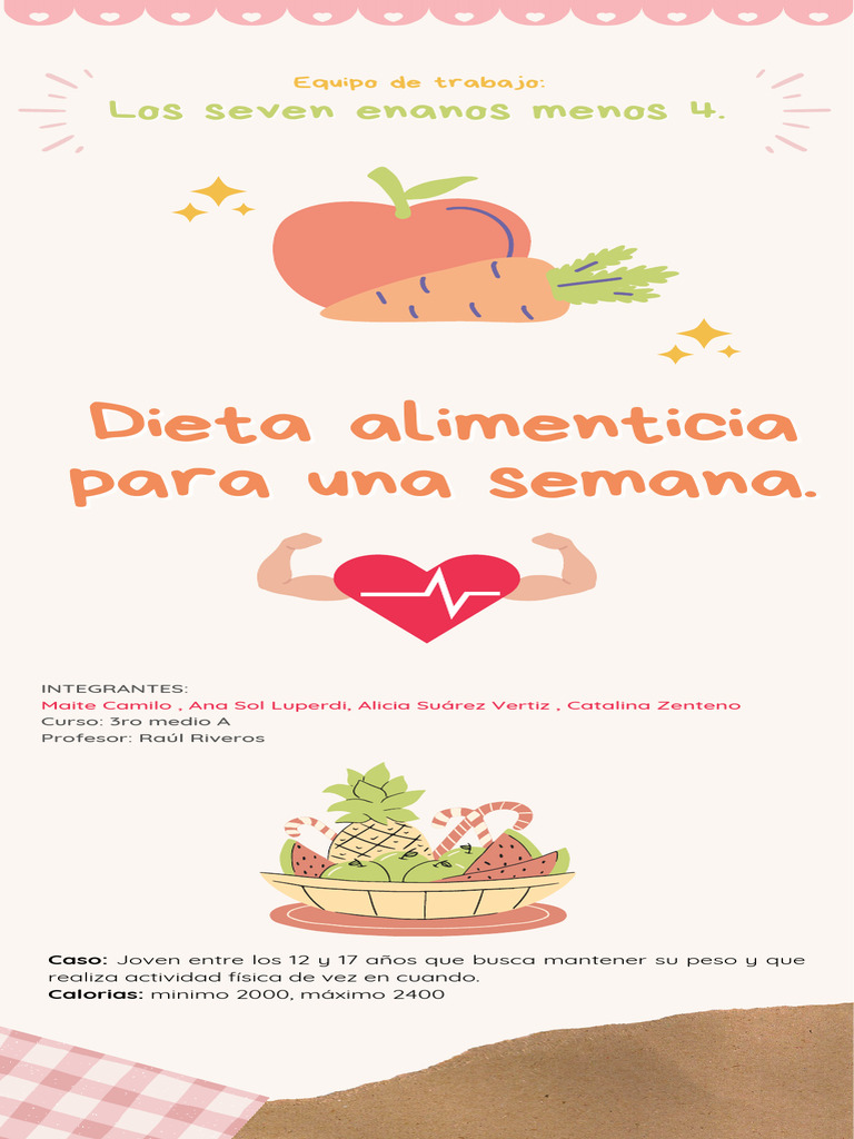 Infografía Comer Sano Frutas Ilustrado Verde Y Naranja Pdf