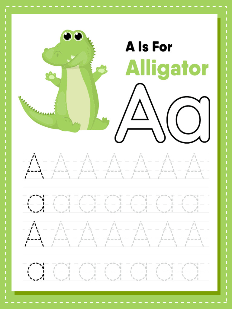 Alphabet Tracing Worksheet A Z 1 | PDF