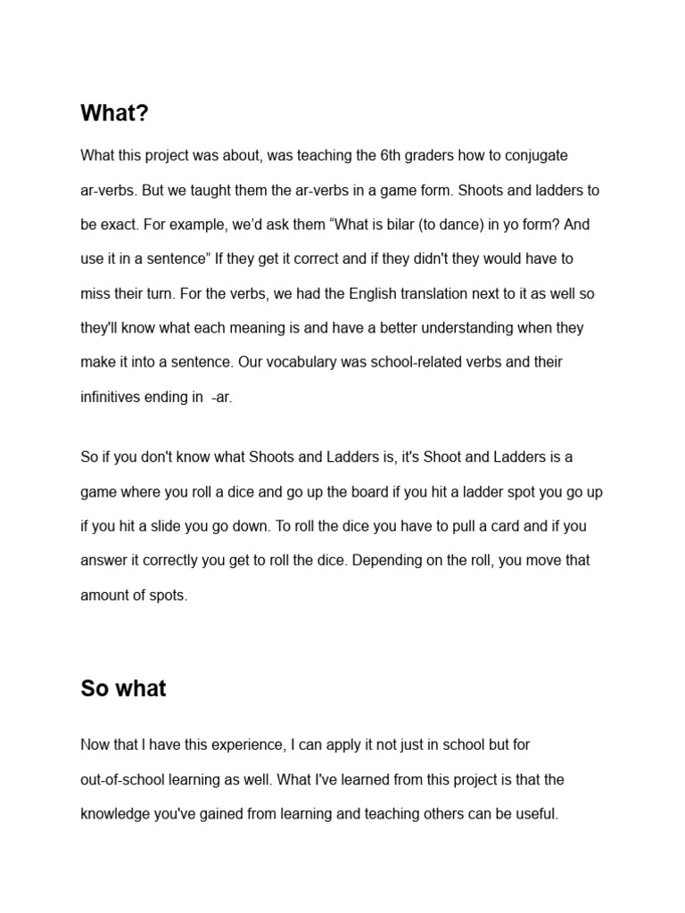 spanish shoots ladder PDF Spanish Language Knowledge