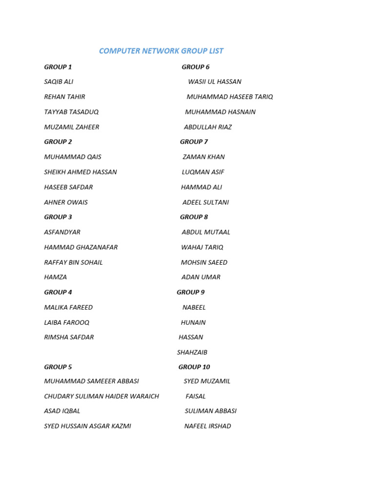 Computer network group list pdf religion spirituality