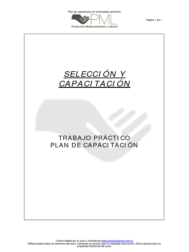 Plan de Capacitacion en Universidad (Anonimo) | PDF | Creación de ...