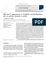 MRI and CT Appearances in Metabolic Encephalopathies Due To Systemic Diseases in Adults