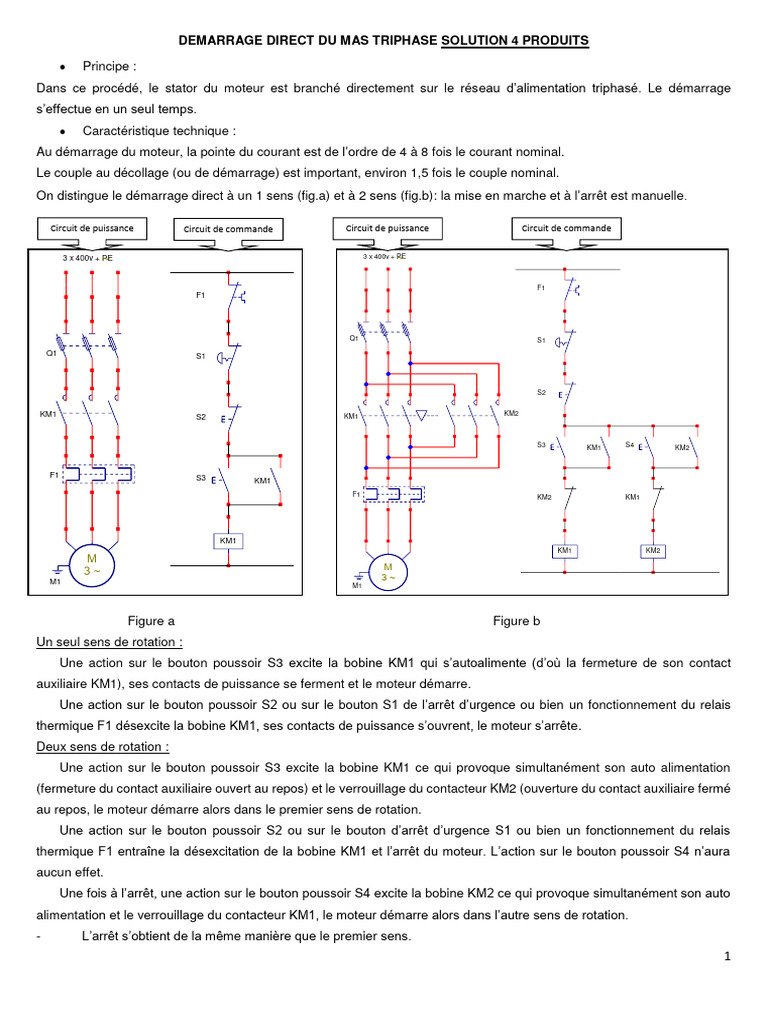 Démarrage Direct Moteur Triphasé | PDF | Puissance (physique) | Biens ...
