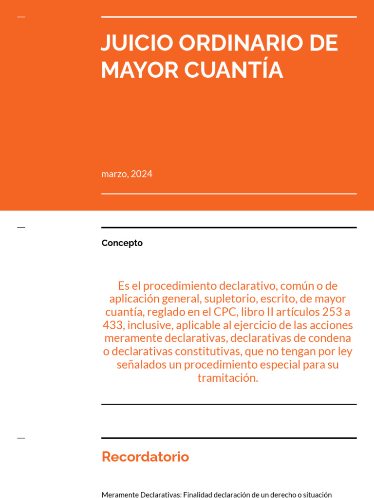 Clase 1 Juicio Ordinario | PDF | Demanda judicial | Ley procesal