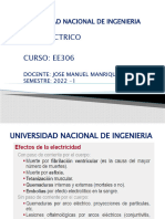Universidad Nacional de Ingenieria Ee306 Semana 03 05102022 Riesgo Electrico