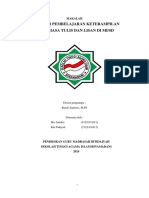 Model-model atau strategi pembelajaran keterampilan berbahasa tulis dan lisan di MI