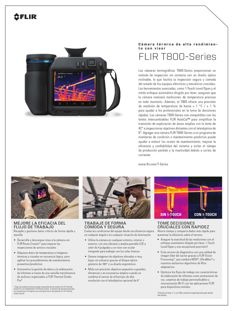 T800 Series Datasheet ES Descargar gratis PDF Óptica Medición