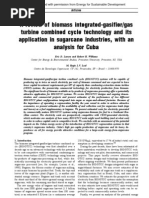 A Review of Biomass IGCC Technology - Application To Sugarcane Industries