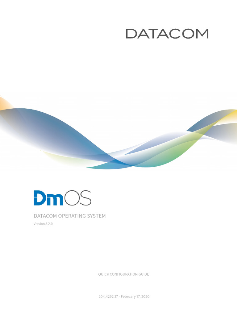 Datacom DmOS Quick Config Guide | PDF | I Pv6 | Data Transmission