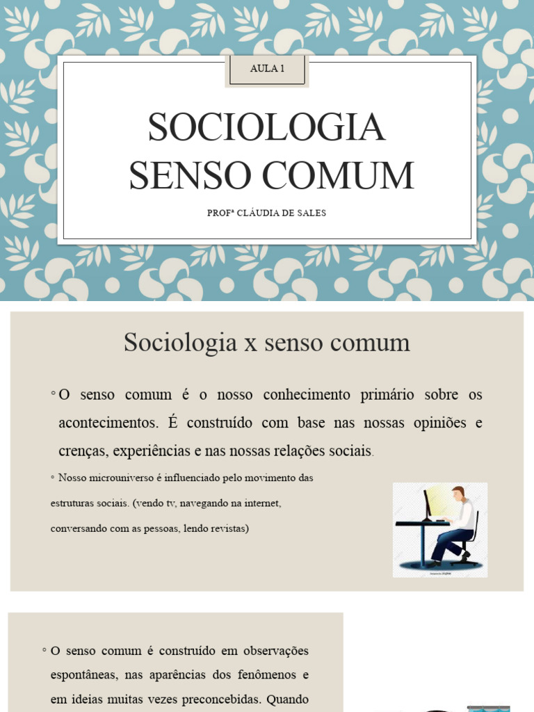 Senso Comum e Conhecimento Sociológico | PDF | Sociologia | Science