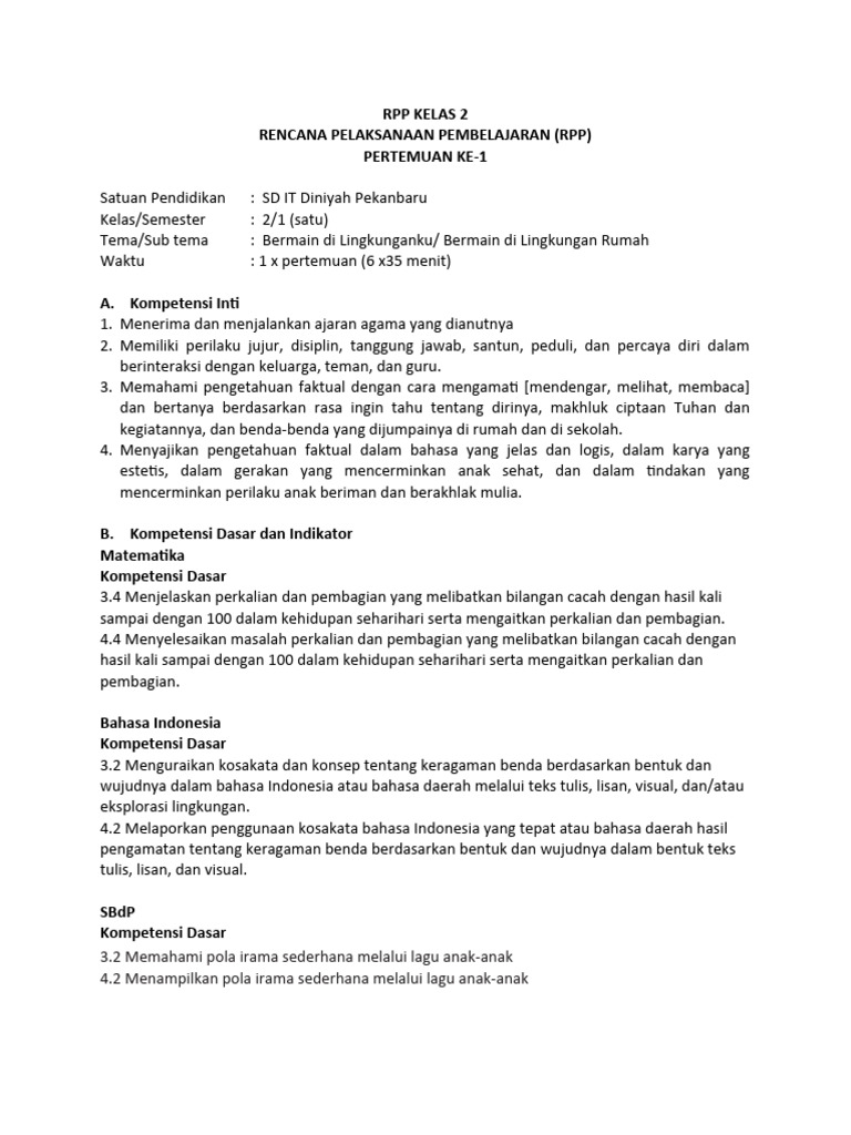 Kelas 2b Sub 1 | PDF