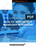 Health and Safety Manager Interview: Order ID: 0028913