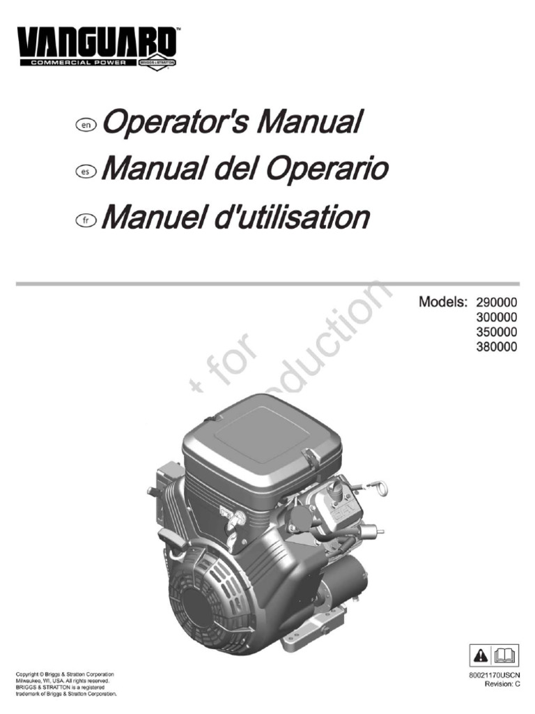 BS Vanguard 16 HP Engine Manual | PDF