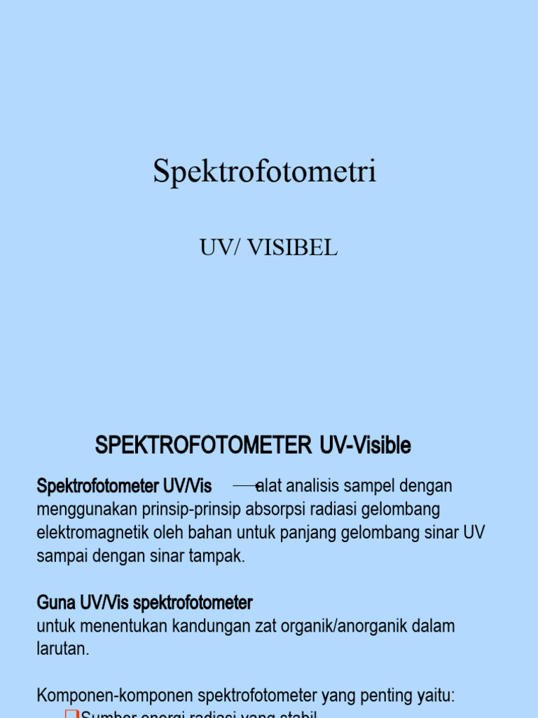 Materi Spektro UV Final | PDF