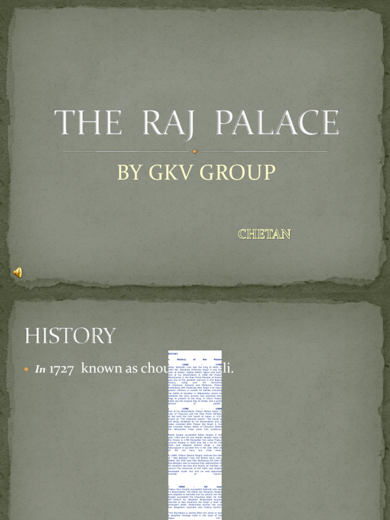 History of The Raj Palace, Jaipur | PDF