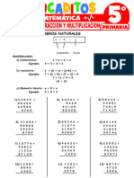 Adicion Sustraccion y Multiplicacion para Quinto Grado de Primaria