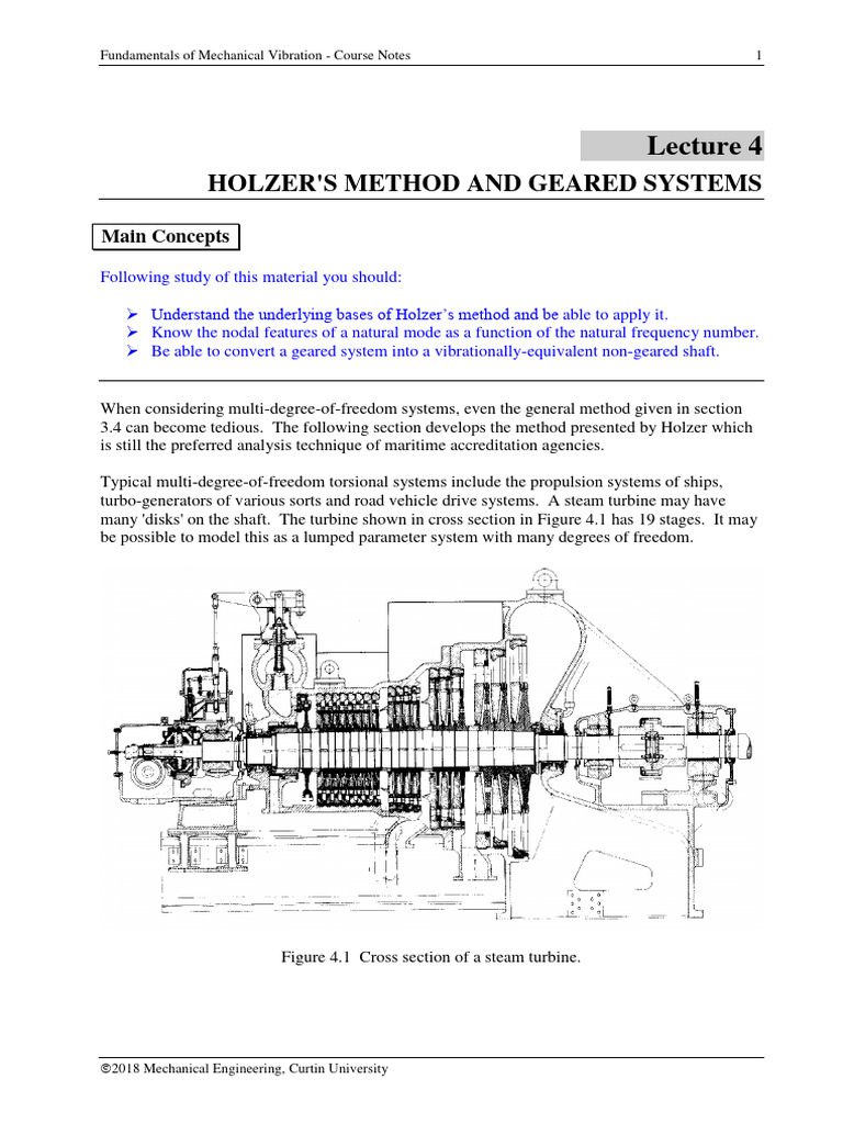 Holzer's Method for Mechanical Vibration | PDF | Normal Mode | Torque