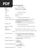 Download Year 3 Lesson Plan - Animal Body Parts by bruce_crl SN73187347 doc pdf