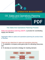 C6 - Sales and Operations Planning - Capacity Planning and Aggregate Production Planning RSV