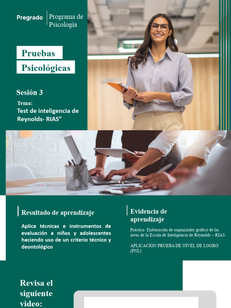 Test de Inteligencia RIAS: Evaluación Psicológica | PDF | Inteligencia ...