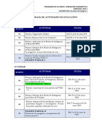 Cronograma de Actividades de evaluación 2024 - I