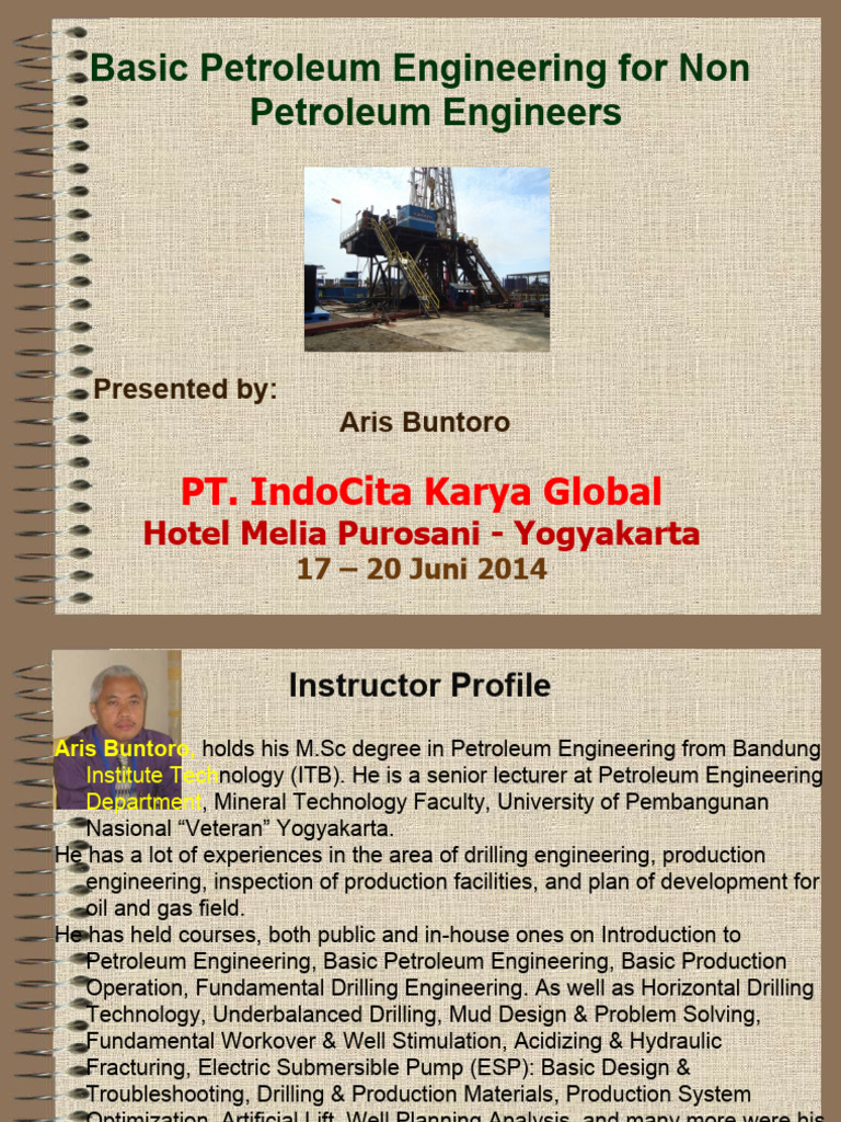 Basic Petroleum Engineering Course Overview | PDF | Oil Well | Petroleum