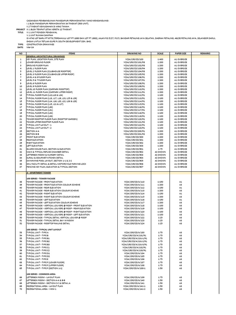 00 Drawing Register PDF Building Engineering Architectural Design